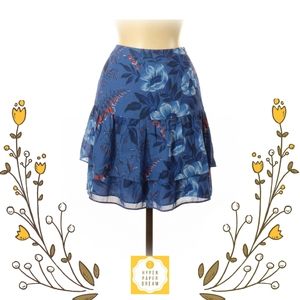 🎃 Ann Taylor Loft Floral Ruffle Skirt